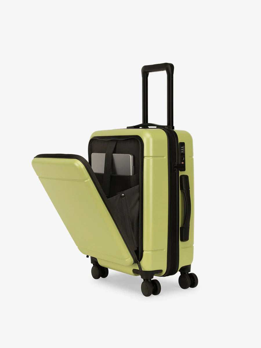 Hue Front Pocket Carry-On Luggage in Key Lime