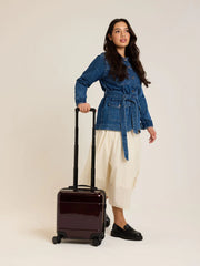 Hue Mini Carry-On Luggage in Glazed Dark Cherry