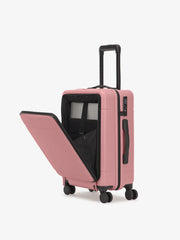 Hue Front Pocket Carry-On Luggage in Mauve
