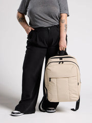 Luka 17 inch Laptop Backpack in Oatmeal