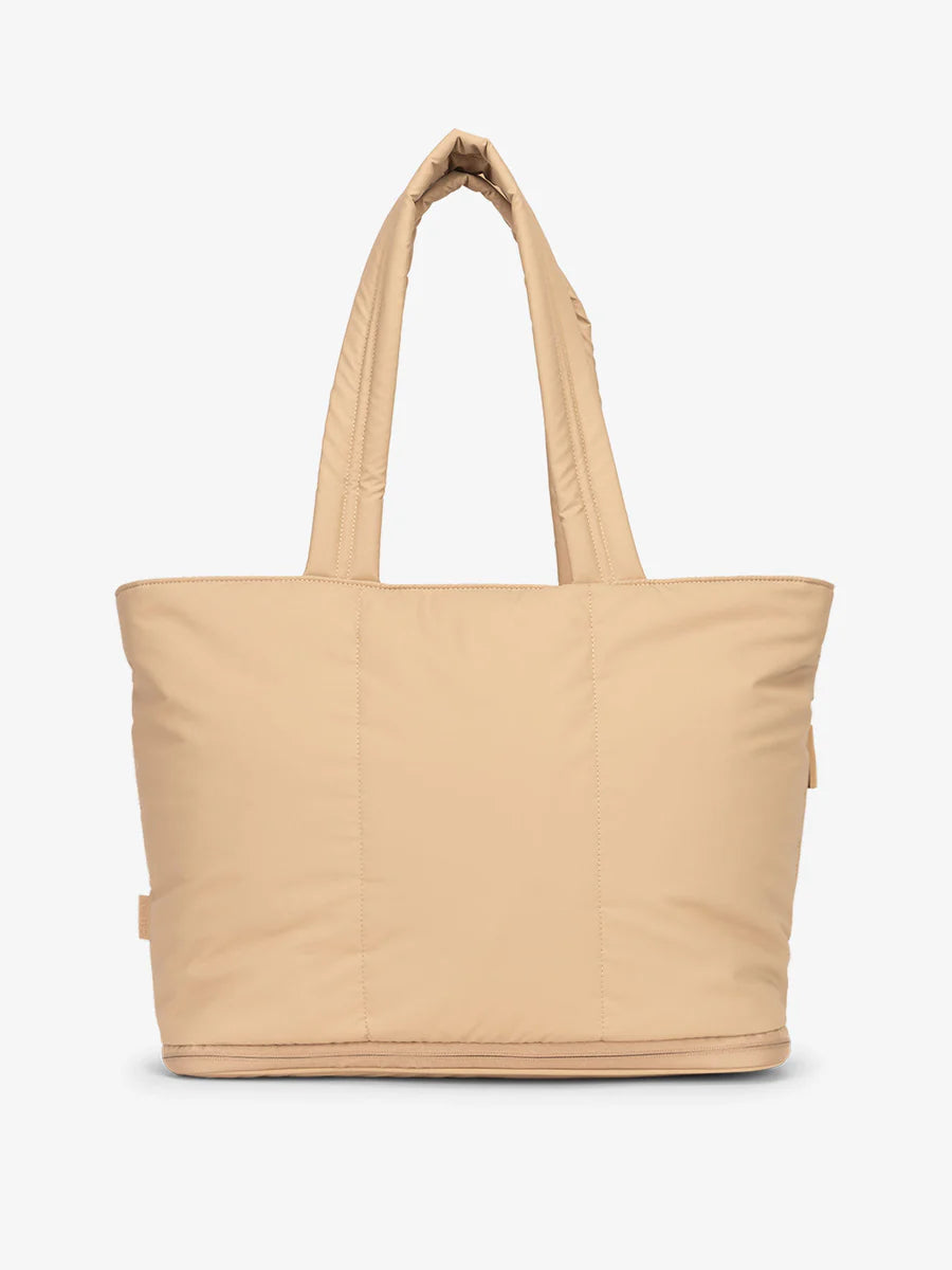 Luka Expandable Laptop Tote in Latte