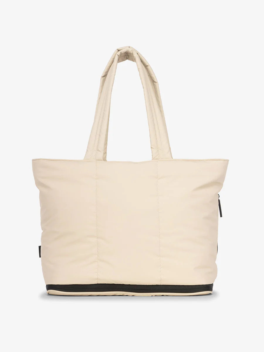 Luka Expandable Laptop Tote in Oatmeal