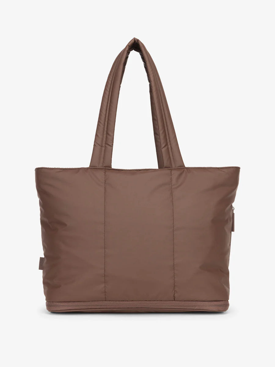 Luka Expandable Laptop Tote in Walnut