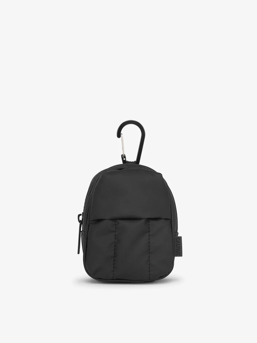 Luka Backpack Zip Bag Charm in Matte Black