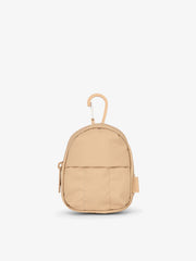 Luka Backpack Zip Bag Charm in Latte