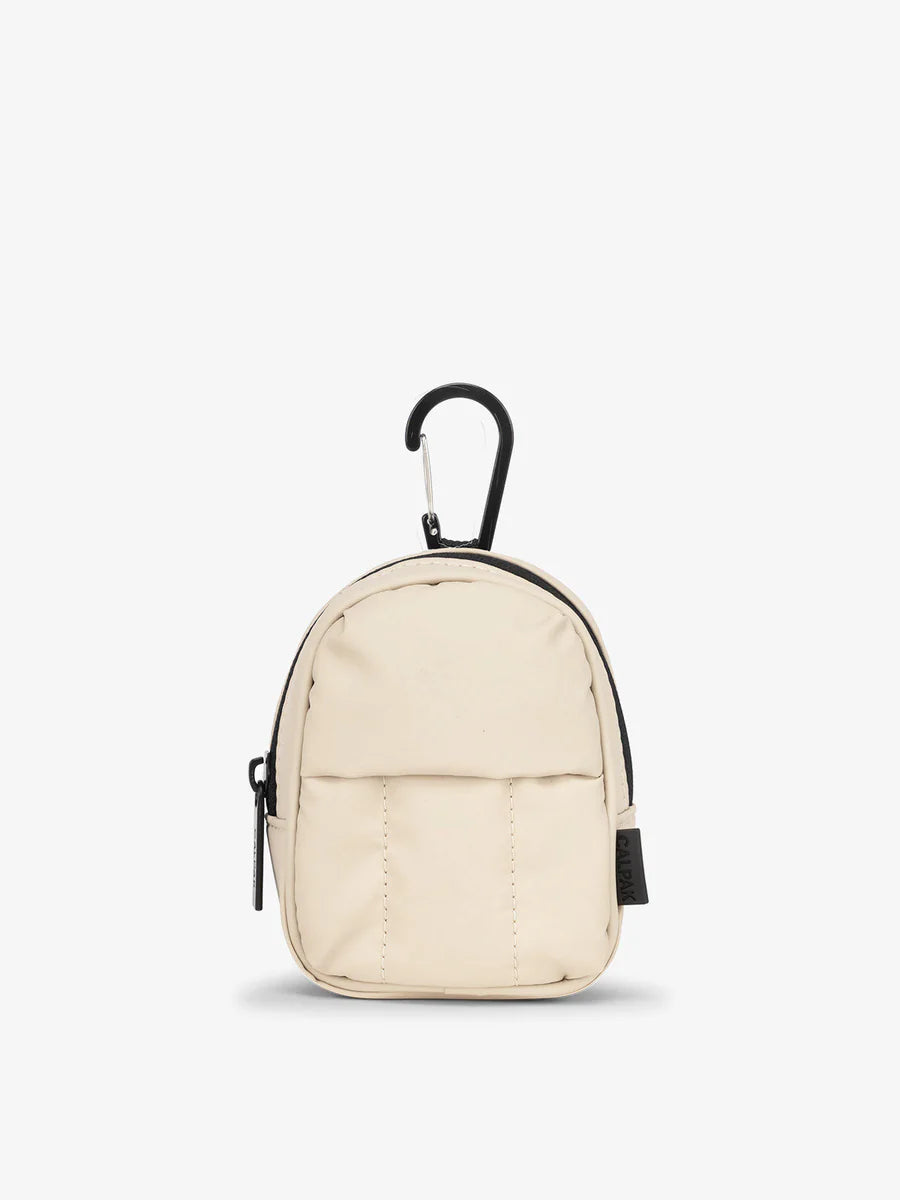 Luka Backpack Zip Bag Charm in Oatmeal