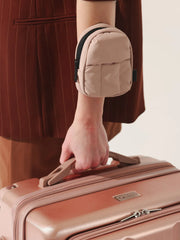 Luka Backpack Zip Bag Charm in Rose Quartz