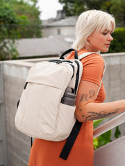 Luka 15 inch Laptop Backpack in Oatmeal