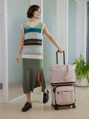 Luka Soft-Sided Mini Carry-On Luggage in Rose Quartz
