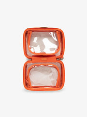 Small Clear Cosmetics Case in Papaya