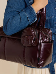 Luka Backpack Zip Bag Charm in Glazed Dark Cherry