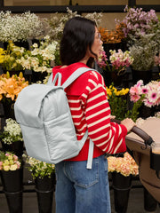 Diaper Backpack with Laptop Sleeve in Bluebell