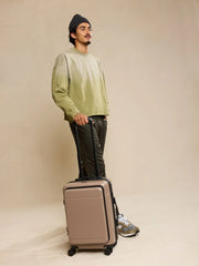 Hue Front Pocket Carry-On Luggage in Chocolate