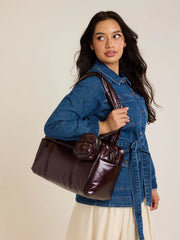 Luka Mini Duffel in Glazed Dark Cherry