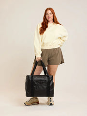 Terra 35L Water Resistant Zip Tote Bag in Matte Obsidian