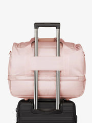 Stevyn Duffel Bag with Shoe Compartment in Pink Sand
