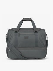 Stevyn Duffel Bag with Shoe Compartment in Slate